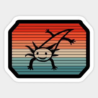 Retro axolotl motif fish-eating animal gift Sticker